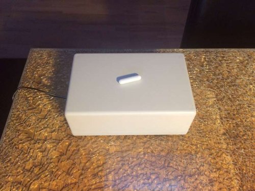 Sådan ser den lille plastic coatede magnet ud