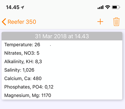 Værdi Måling efter 20 Dage. det går den rigtige vej