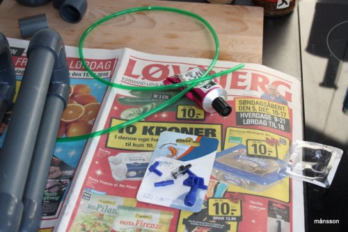 lidt luft slange samt monterings kit