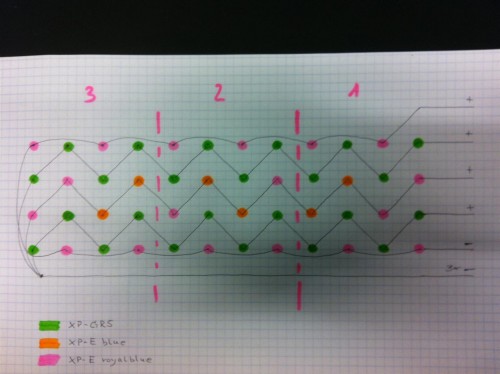 Plantegning af led lampen