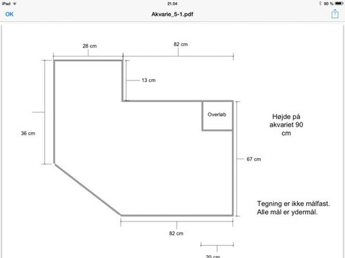 Set fra oven og så 90 cm højt